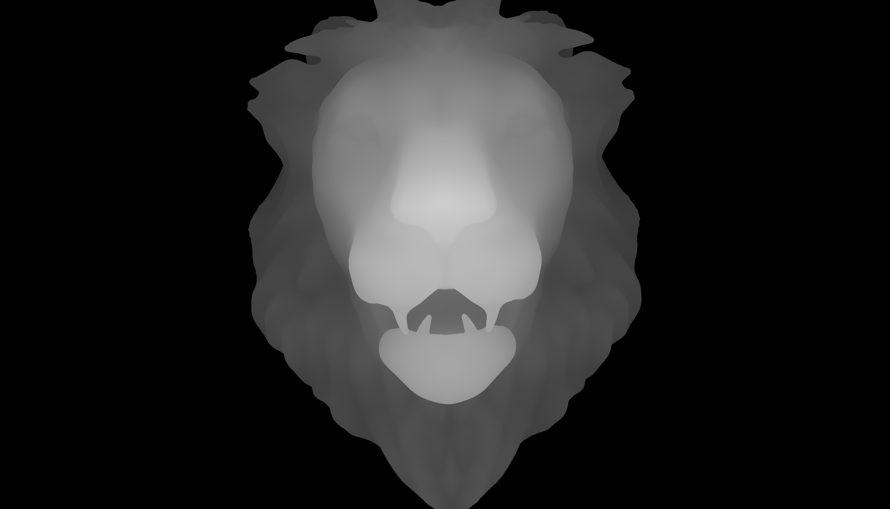 The hidden image revealed: A roaring lion emerging from the pattern